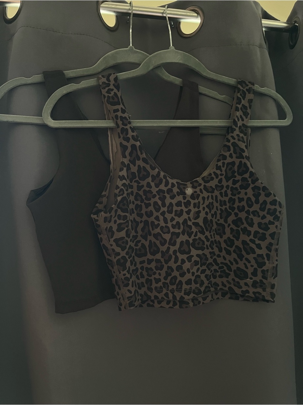 Leopard Print Scoop Neck Crop Tank Top - Brown
